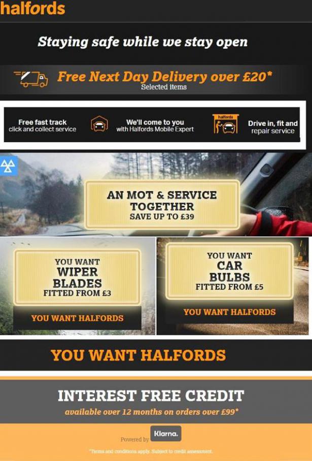 Latest Offers . Halfords (2021-02-21-2021-02-21)