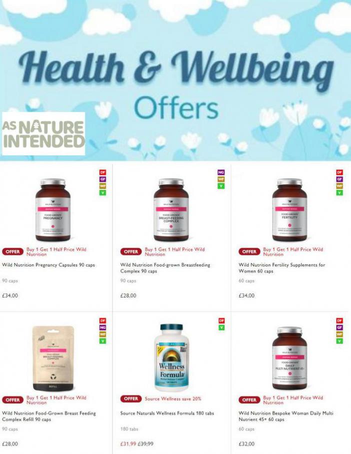 Health & Wellbeing Offers . As Nature Intended (2021-03-14-2021-03-14)