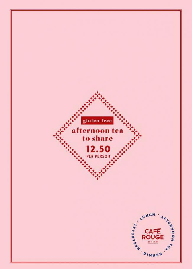 Gluten-Free Afternoon Tea Menu . Cafe Rouge (2021-05-31-2021-05-31)