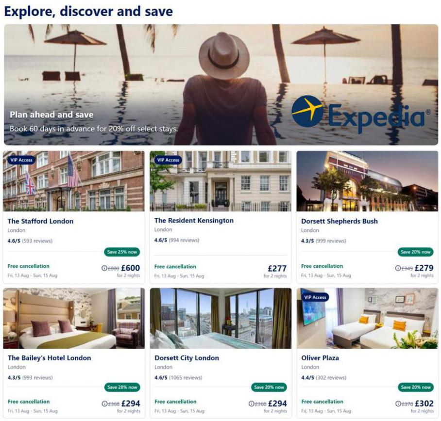 Explora, discover and save . Expedia (2021-04-30-2021-04-30)