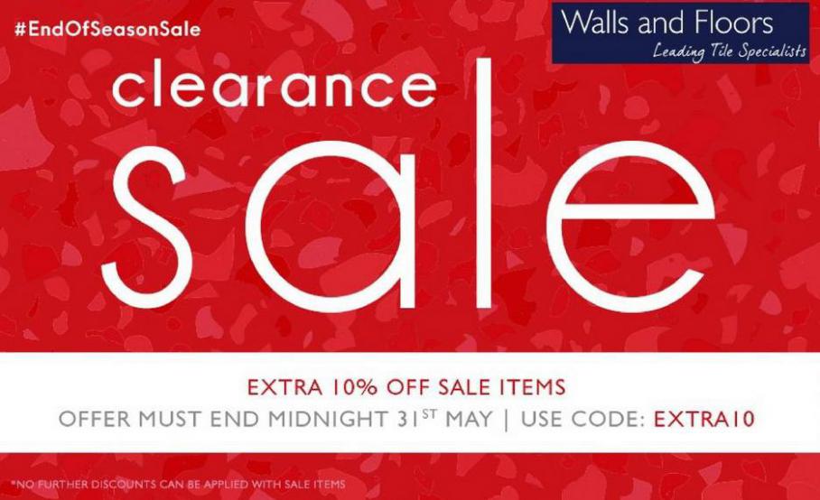 Clearance Sale . Walls and Floors (2021-06-12-2021-06-12)