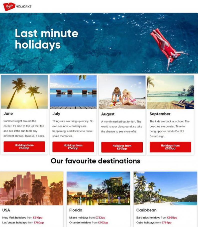 Latest Offers . Virgin Holidays (2021-07-01-2021-07-01)