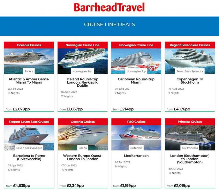 Cruise Line Deals . Barrhead Travel (2021-06-19-2021-06-19)