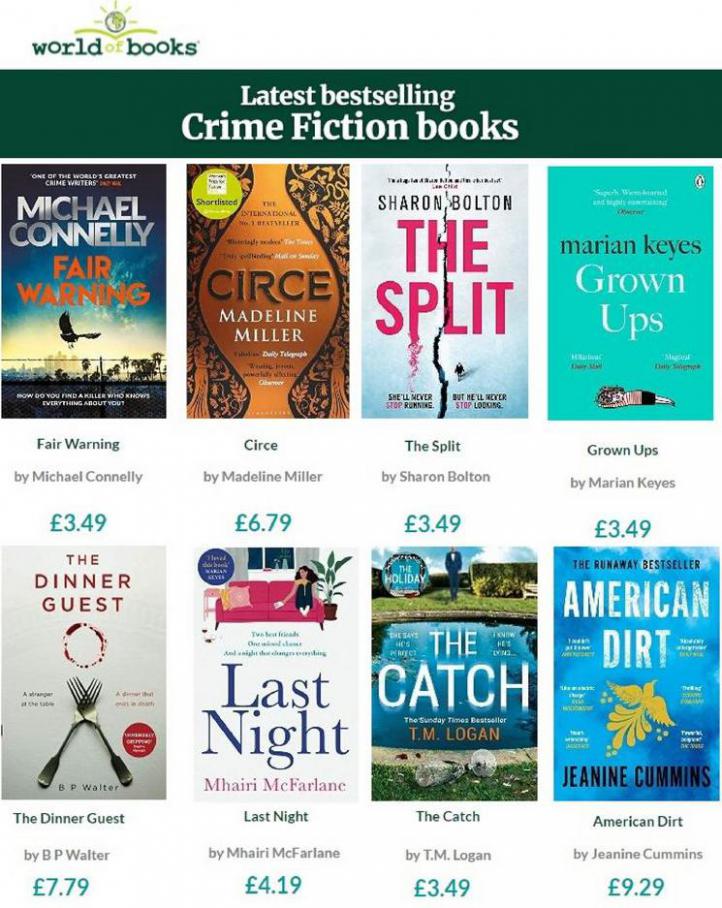 Crime Fiction Books Best Sellers . World Of Books (2021-06-19-2021-06-19)
