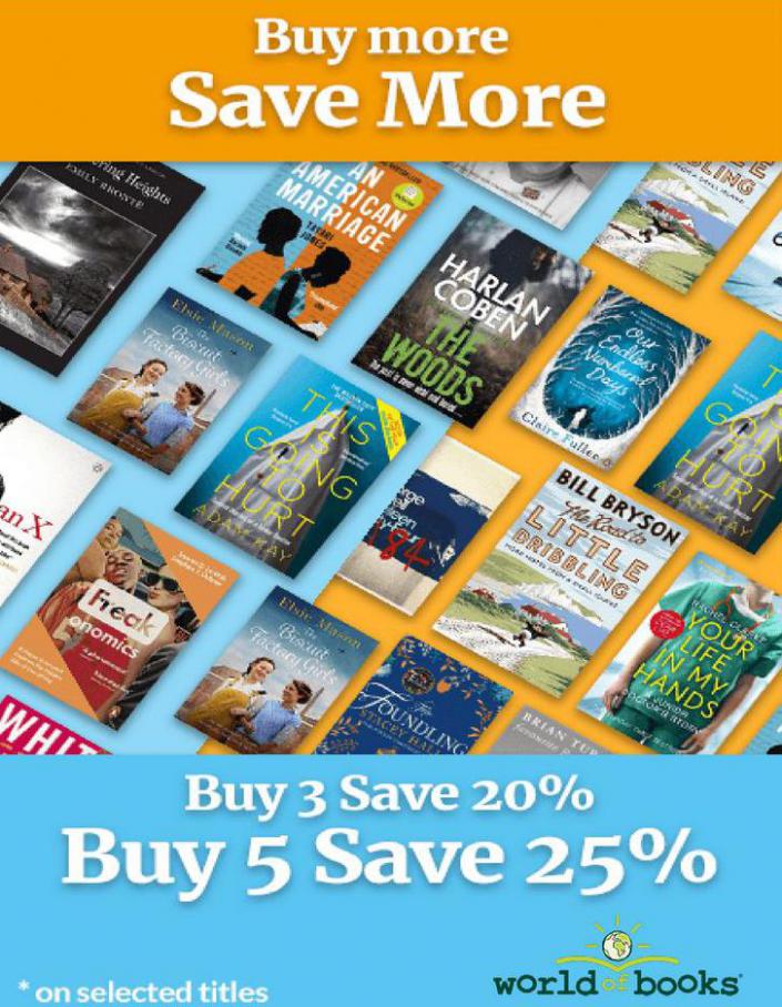 Buy more Save more. World Of Books (2021-07-15-2021-07-15)