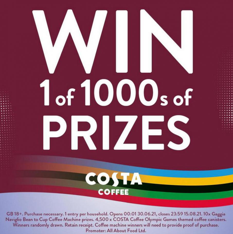 Win 1 of 1000s of Prizes. Costa Coffee (2021-08-01-2021-08-01)