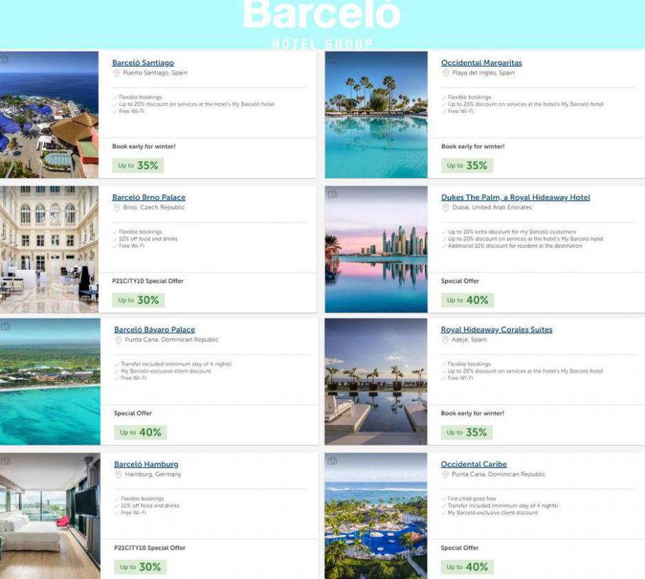 Offers. Barcelo Hotels (2021-08-20-2021-08-20)