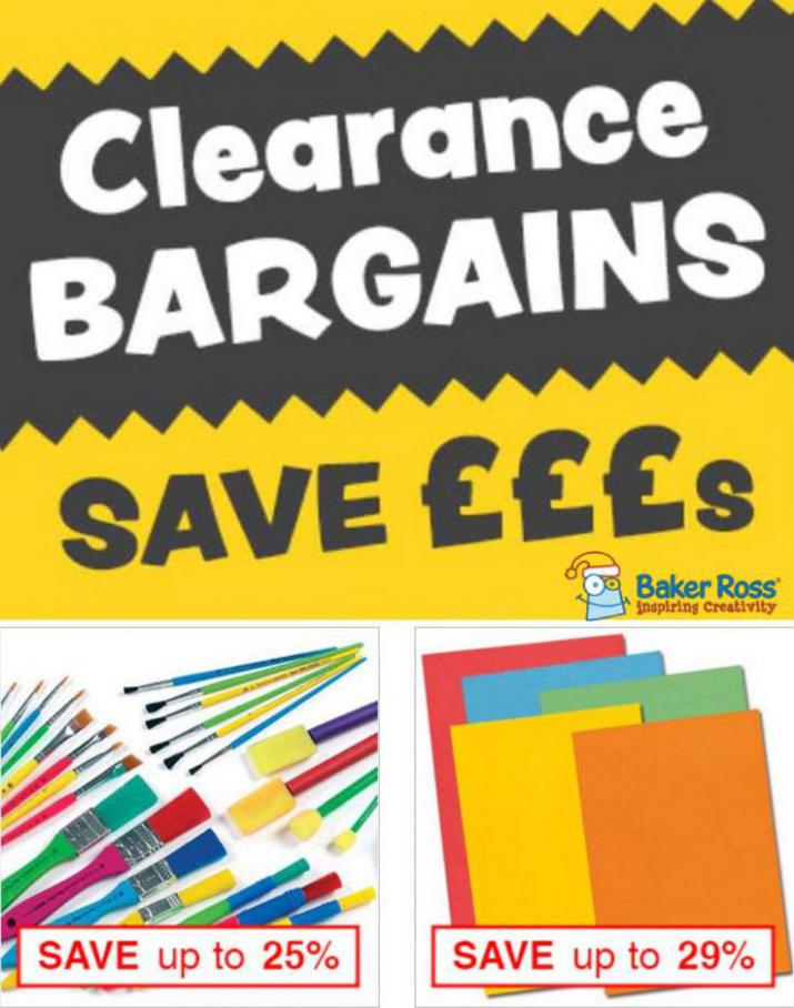 Clearance Bargains. Baker Ross (2021-08-05-2021-08-05)