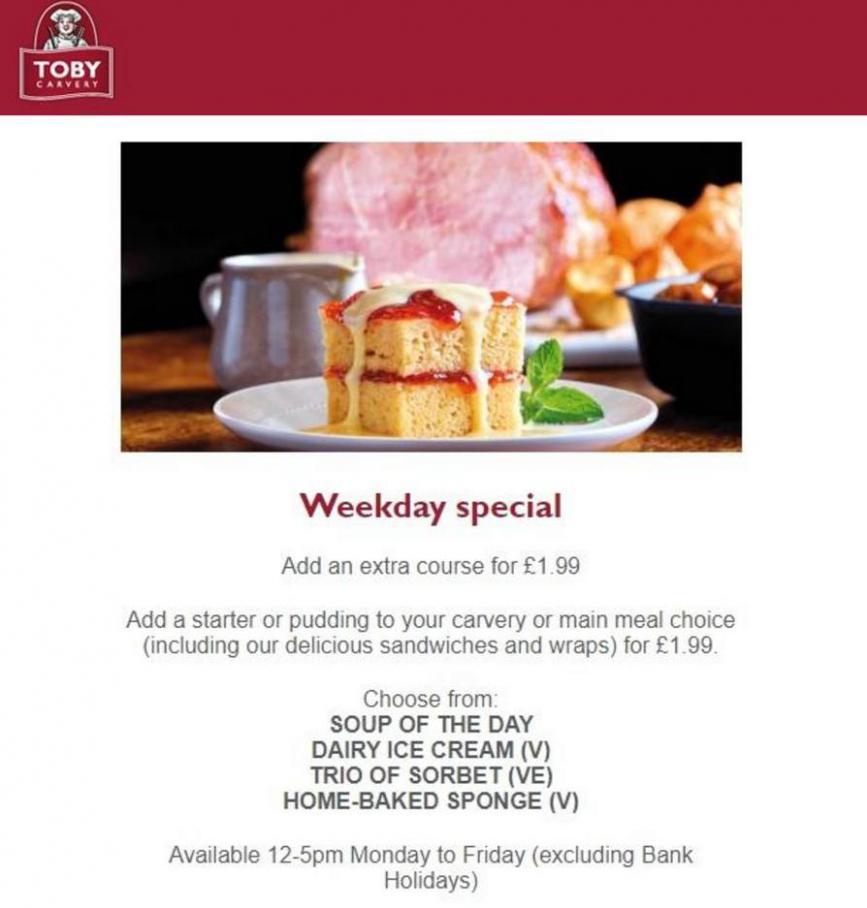 Special Offers. Toby Carvery (2021-08-31-2021-08-31)