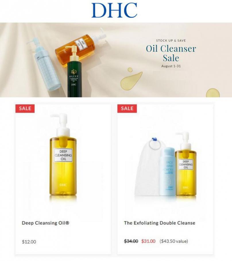 Oil Cleanser Sale. DHC Beauty (2021-08-31-2021-08-31)