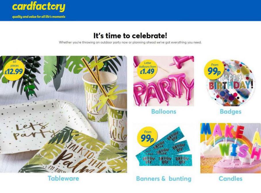 Latest Offers. Card Factory (2021-08-01-2021-08-01)