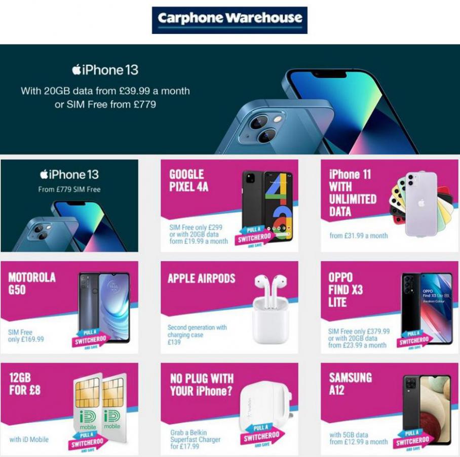 Special Offers. Carphone Warehouse (2021-09-30-2021-09-30)