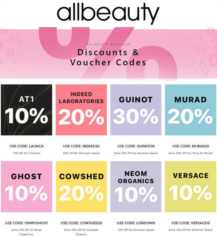 Discounts & Voucher Codes. All Beauty (2021-09-30-2021-09-30)