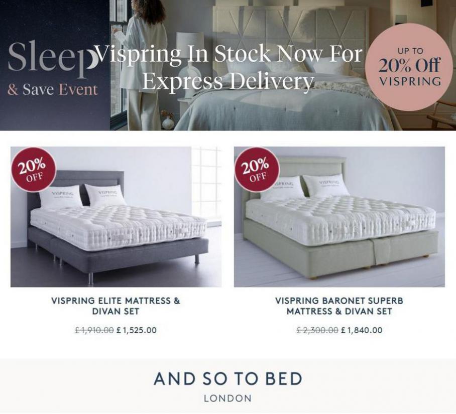 Special Offers. And So To Bed (2021-09-30-2021-09-30)