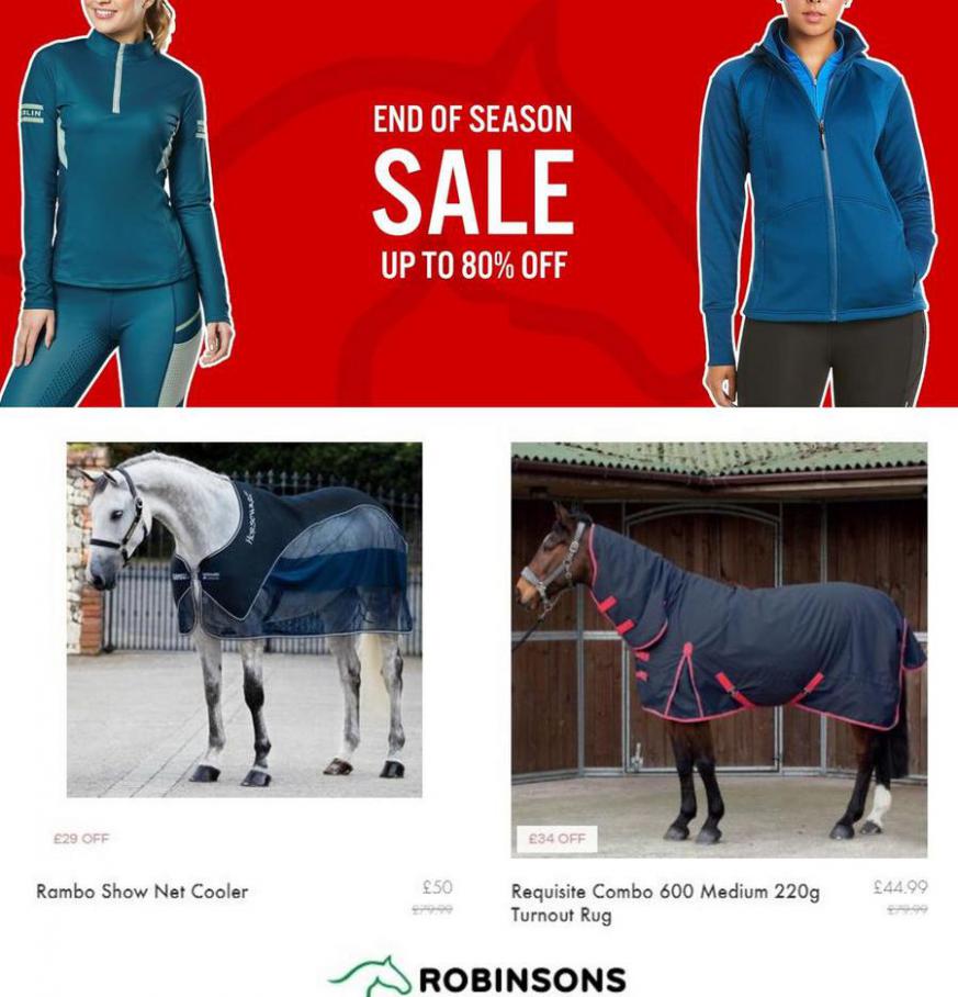 Special Offers. Robinsons Equestrian (2021-10-06-2021-10-06)