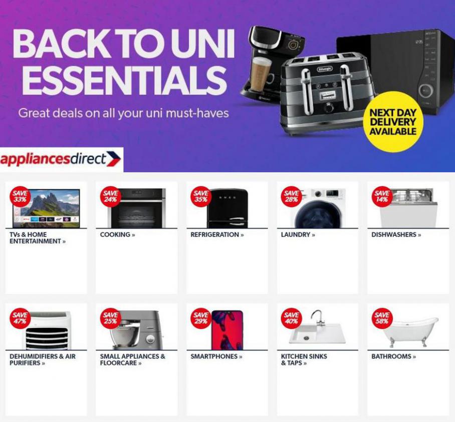 Back To Uni Essentials. Appliances Direct (2021-10-07-2021-10-07)
