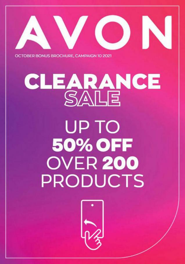 Clrearance Sale up to 50% off. Avon (2021-10-31-2021-10-31)