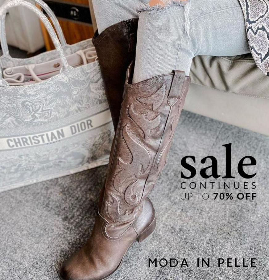 Sale continues up to 70% off. Moda In Pelle (2021-10-10-2021-10-10)