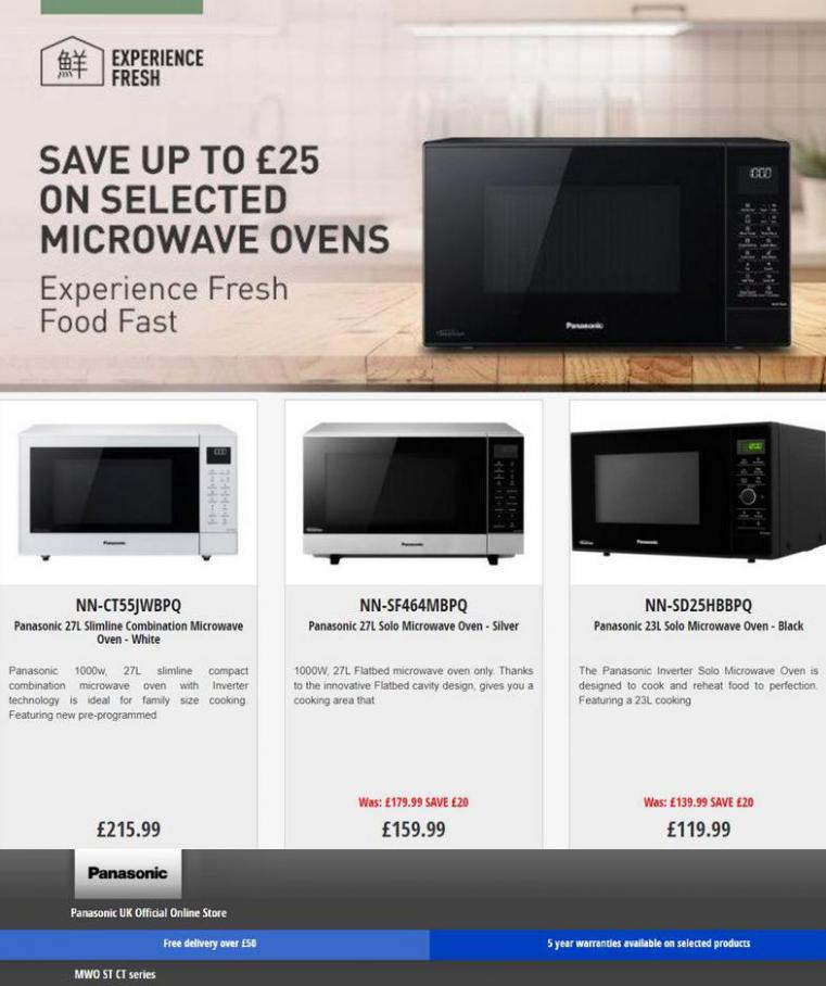 Save up to £25 on selected microwave ovens. Panasonic (2021-11-04-2021-11-04)