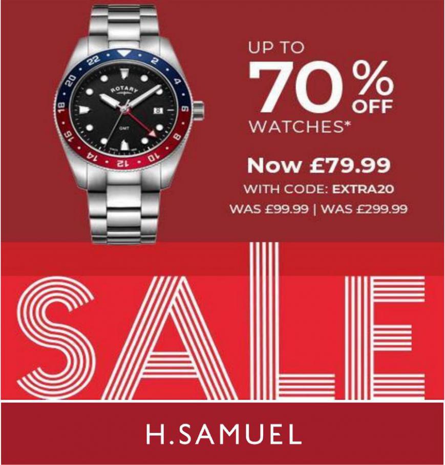 Sale up to 70% off watches. H. Samuel (2021-10-30-2021-10-30)