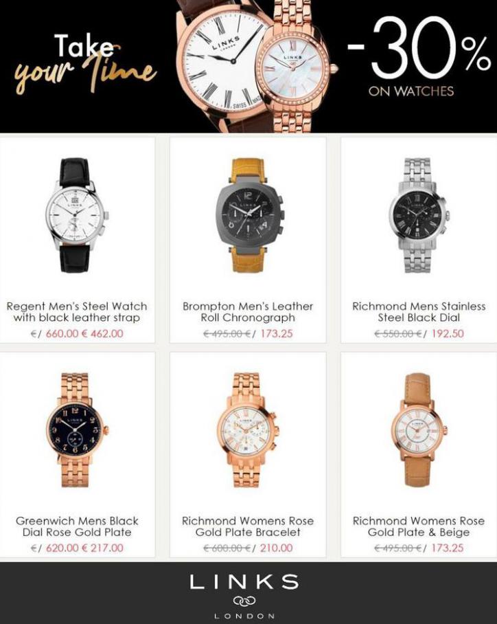 Take your time -30% on watches. Links of London (2021-10-31-2021-10-31)