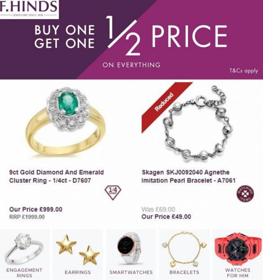 Buy One Get One 1/2 Price. F. Hinds (2021-11-25-2021-11-25)