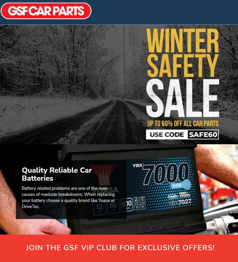 Winter Safety Sale. GSF Car Parts (2021-11-30-2021-11-30)