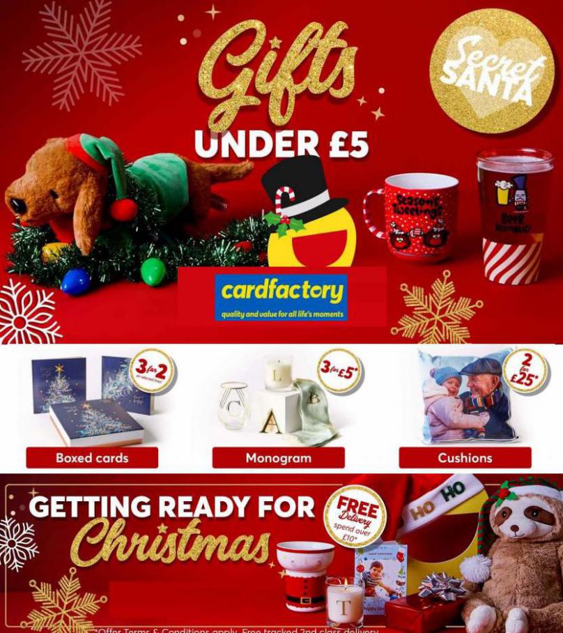 Christmas Gifts Under £5. Card Factory (2021-12-05-2021-12-05)