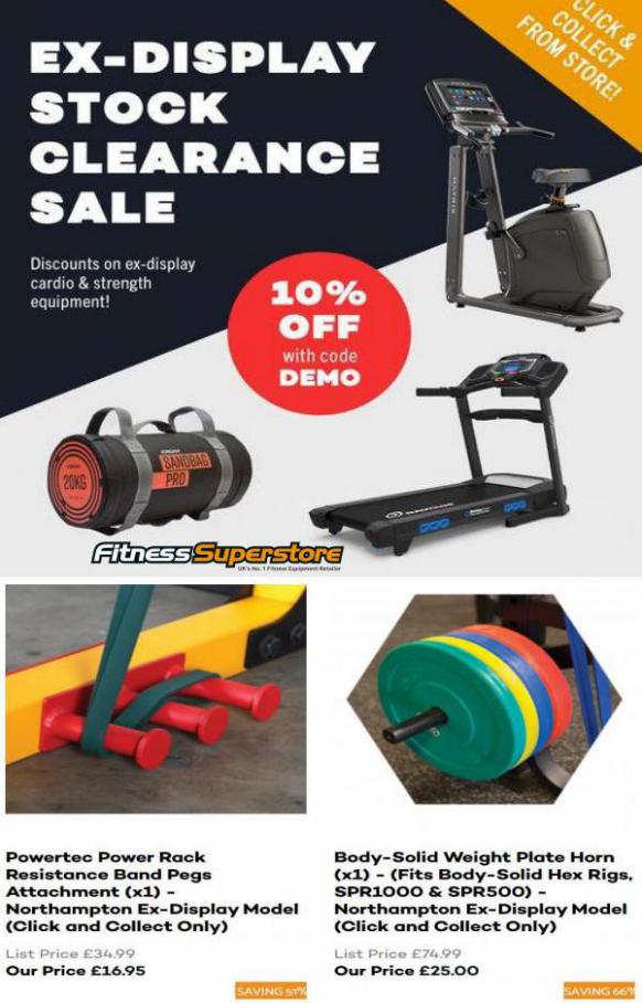 Ex-Display Stock Clearance Sale. Fitness Superstore (2021-11-30-2021-11-30)