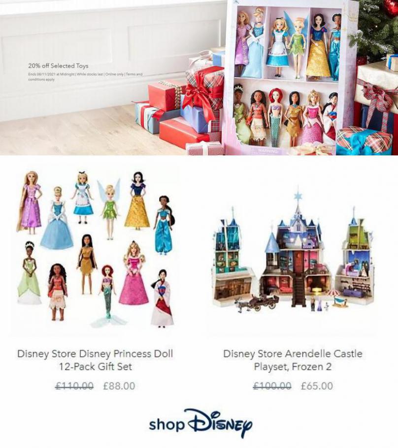 20% off Selected Toys. Disney Store (2021-11-08-2021-11-08)