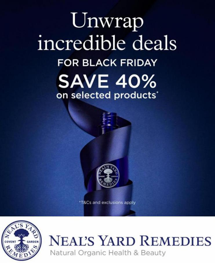 Unwrap incredible deals for Black Friday. Neal's Yard (2021-11-26-2021-11-26)