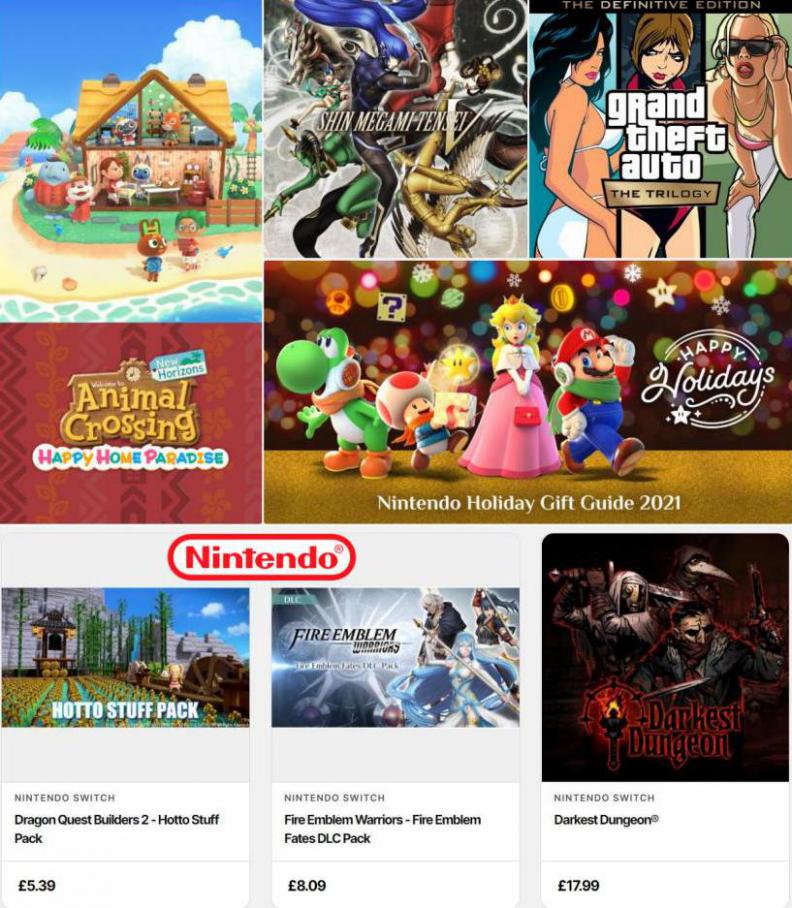 New games & releases. Nintendo (2021-11-30-2021-11-30)