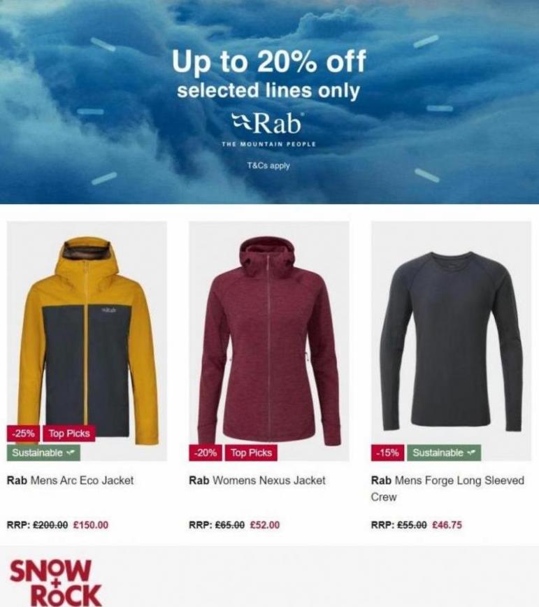 Up To 20% Off Selected Rab. Snow + Rock (2021-12-27-2021-12-27)