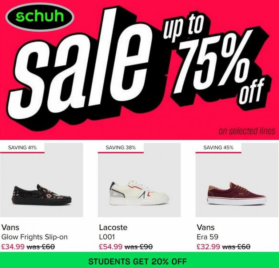 Sale up to 75% Off. Schuh (2022-01-31-2022-01-31)