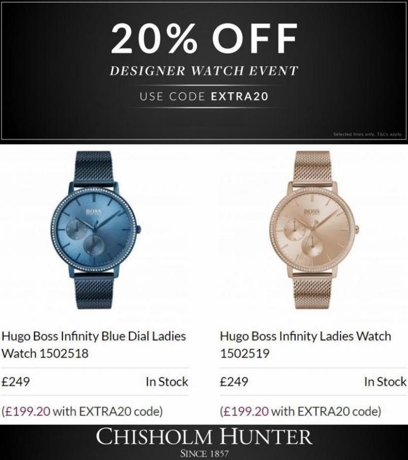 20% Off Watches. Chisholm Hunter (2022-01-31-2022-01-31)