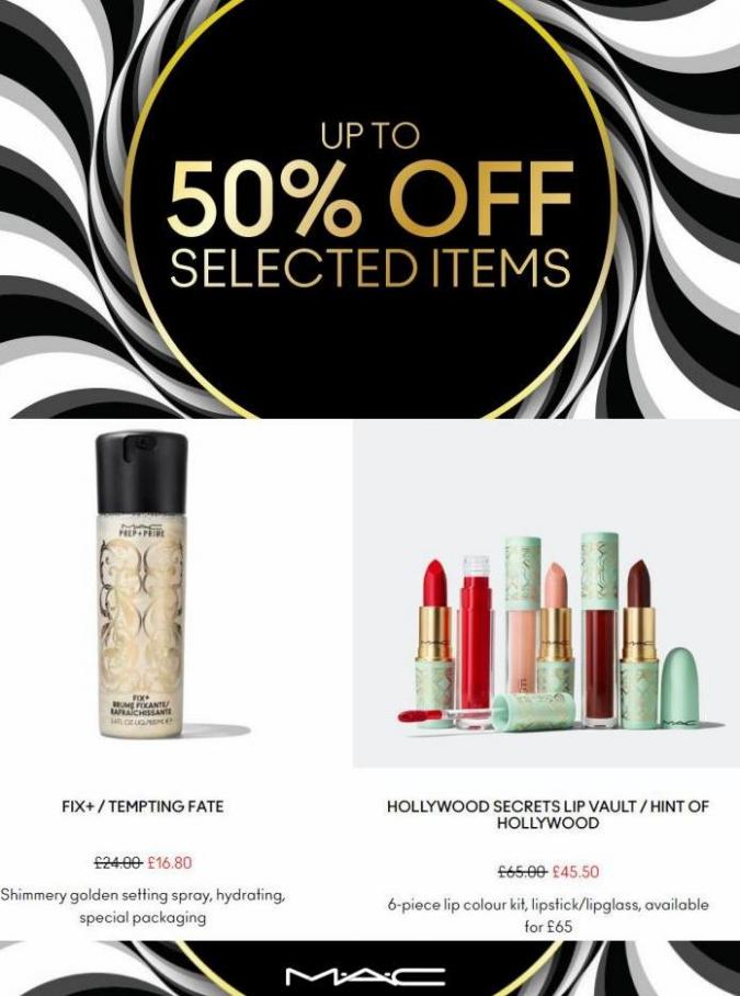 Up to 50% Off Selected Items. MAC Cosmetics (2022-01-15-2022-01-15)