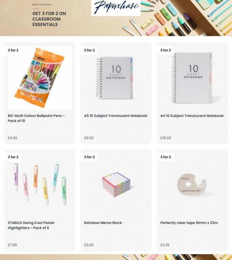 3 for 2 Classroom Essentials. Paperchase (2022-01-18-2022-01-18)