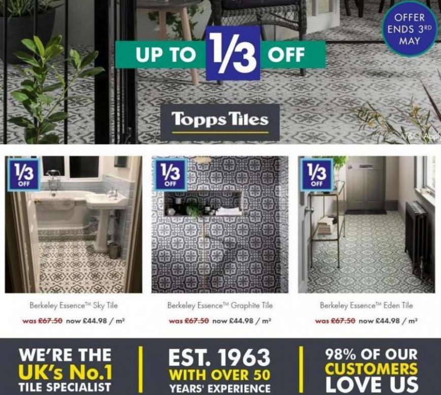 Offers Up To 1/3 Off. Topps Tiles (2022-05-03-2022-05-03)