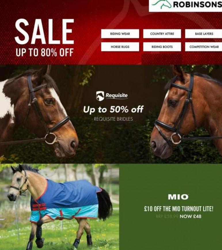 Up To 80% Off Sale. Robinsons Equestrian (2022-03-09-2022-03-09)
