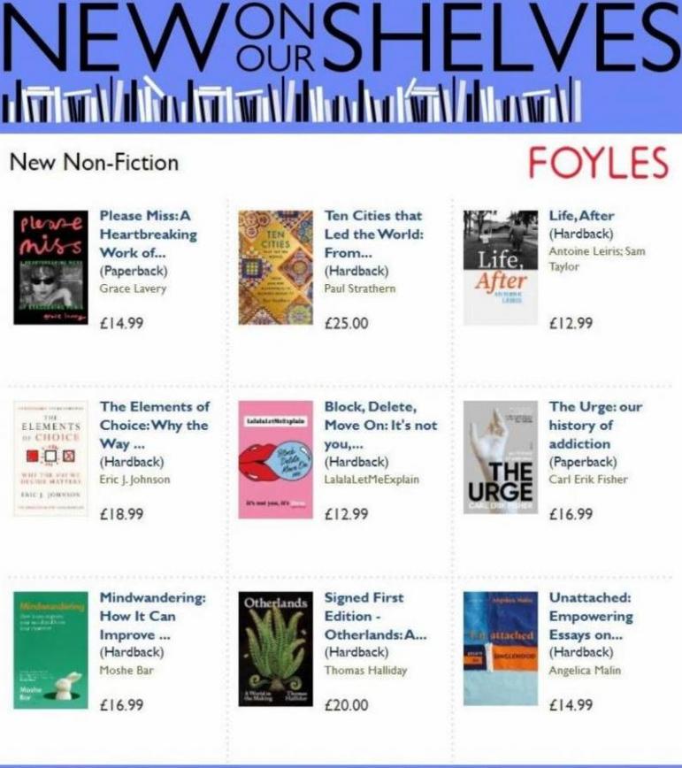 New On Our Shelves. Foyles (2022-02-27-2022-02-27)