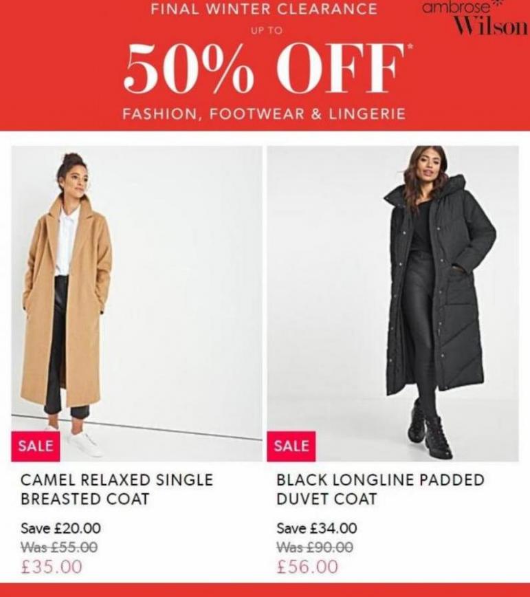 Winter Clearance Up To 50% Off. Ambrose Wilson (2022-02-27-2022-02-27)