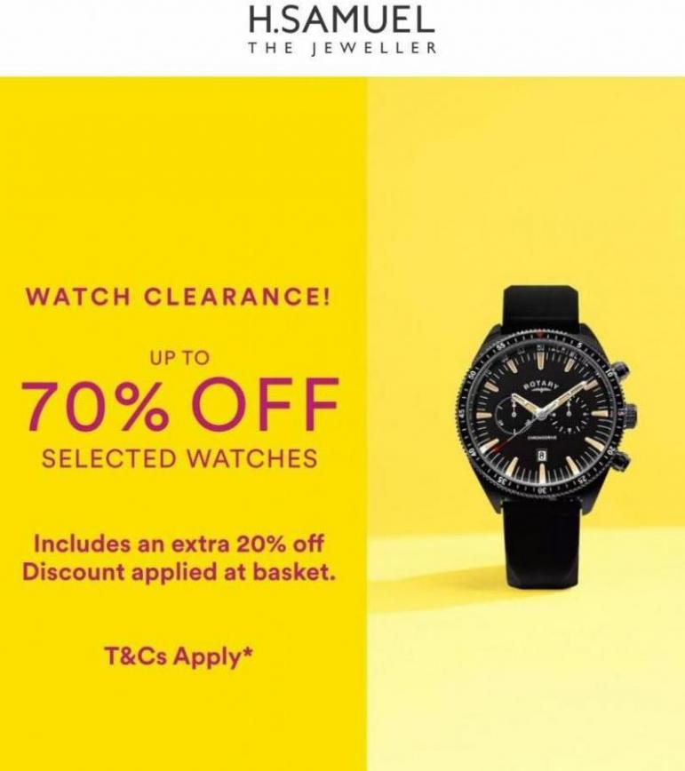 Up To 70% Off Selected Watches. H. Samuel (2022-02-28-2022-02-28)