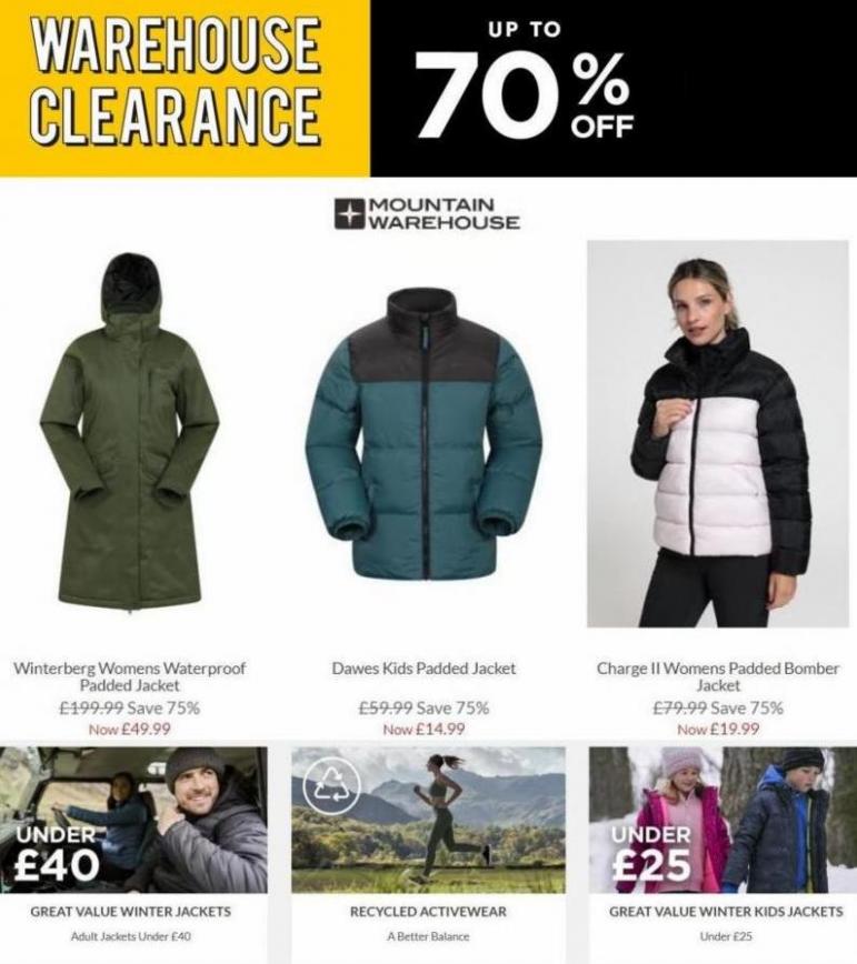 Clearance Up To 70% Off. Mountain Warehouse (2022-03-10-2022-03-10)