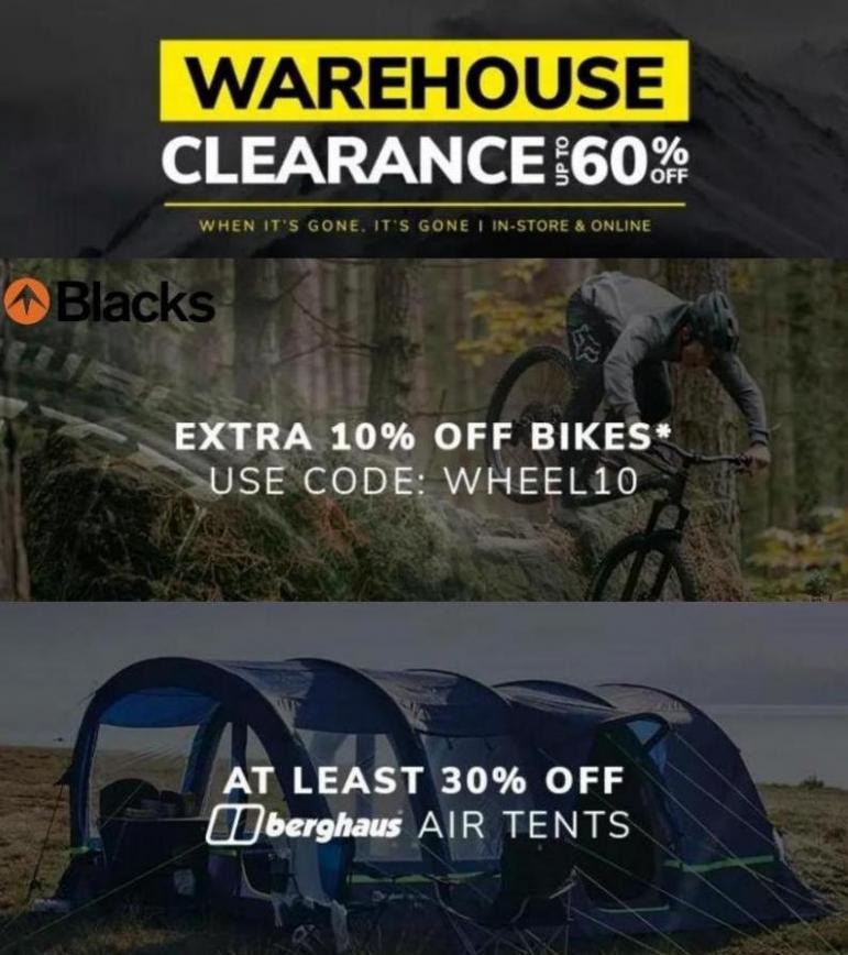 Warehouse Clearance - Up To 60% Off. Blacks (2022-03-02-2022-03-02)