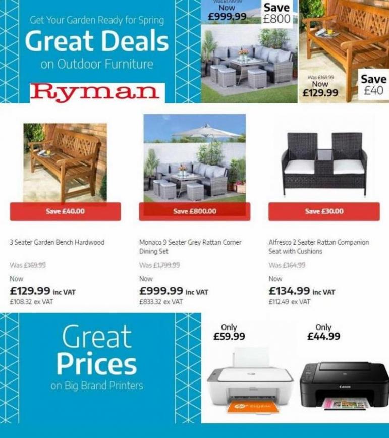 Great Deals On Outdoor Furniture. Ryman (2022-03-07-2022-03-07)