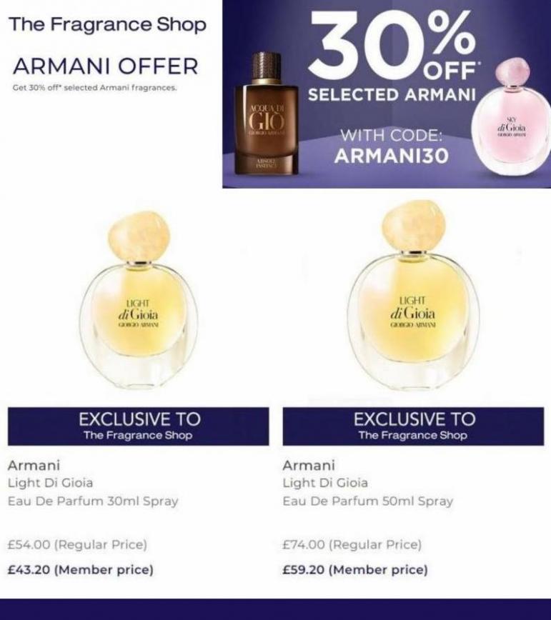 30% Off Selected Armani. The Fragrance Shop (2022-02-28-2022-02-28)