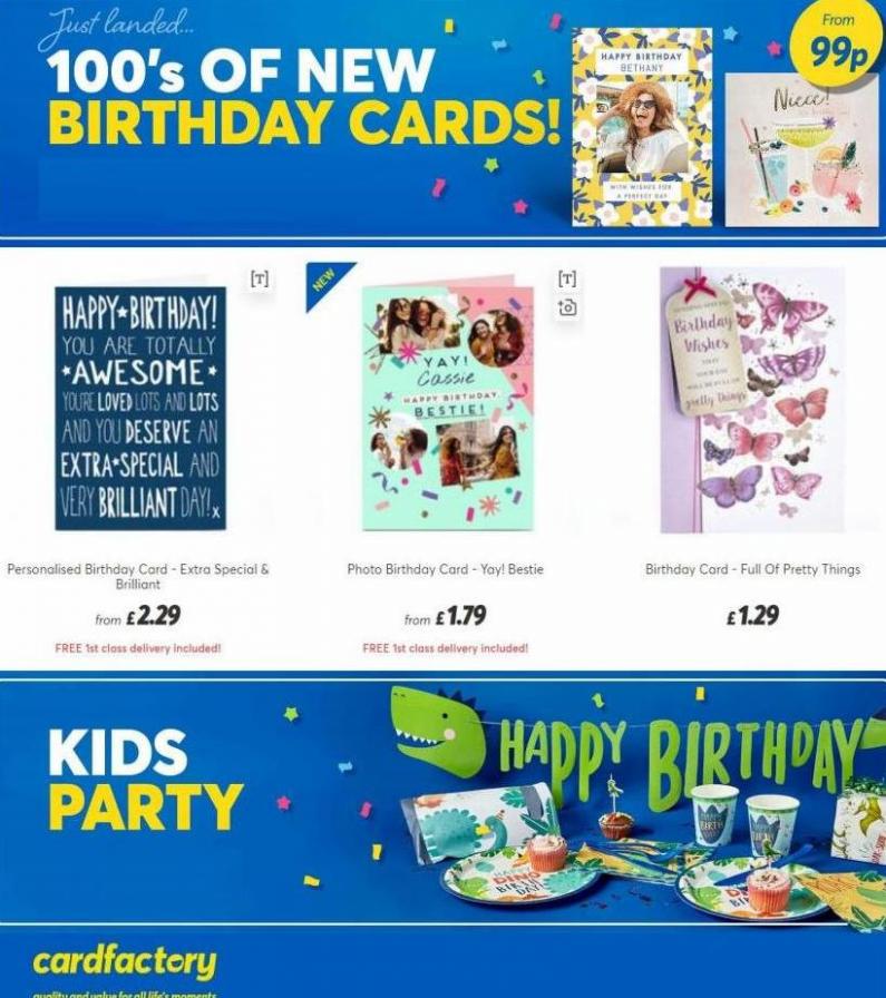 New Birthday Cards. Card Factory (2022-02-28-2022-02-28)