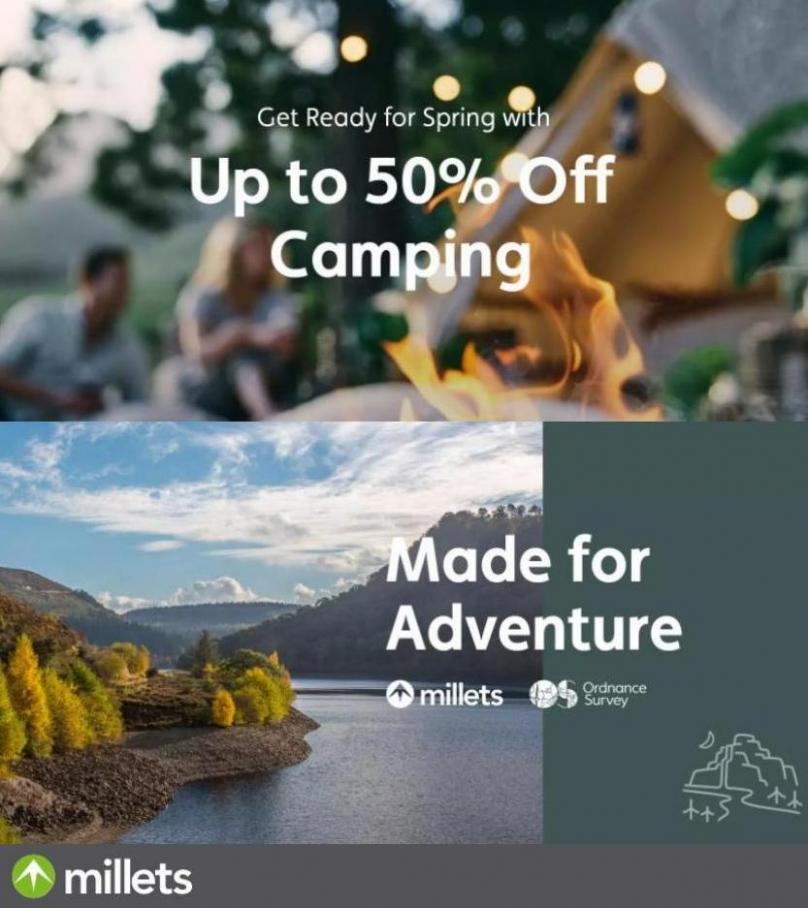 Up To 50% Off Camping. Millets (2022-03-29-2022-03-29)