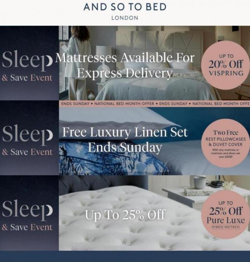 Up To 25% Off Selected Beds. And So To Bed (2022-03-20-2022-03-20)