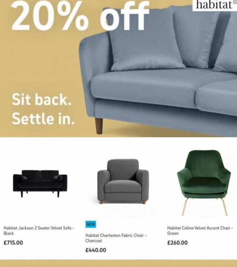 Great Prices On Upholstery Offer. Habitat (2022-03-20-2022-03-20)